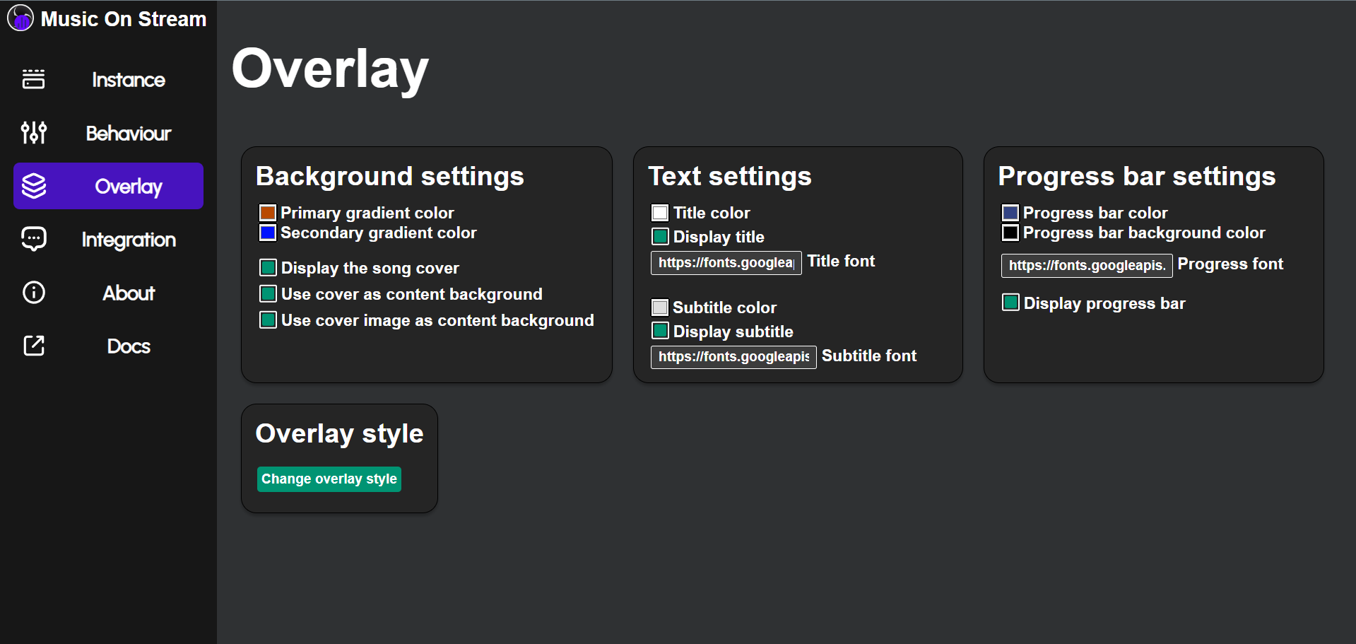 Overlay page